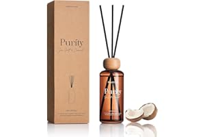 M&SENSE Seasalt Coconut Reed Diffuser: 6.3 fl oz Non-Toxic Aroma Set with Sticks, Light & Subtle Fragrance, Long-Lasting Natu