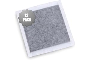 SMELLRID Human Scent Elimination Carbon Pads: 12 (4"x4") Scent Neutralizer Pads with Adhesive Strips