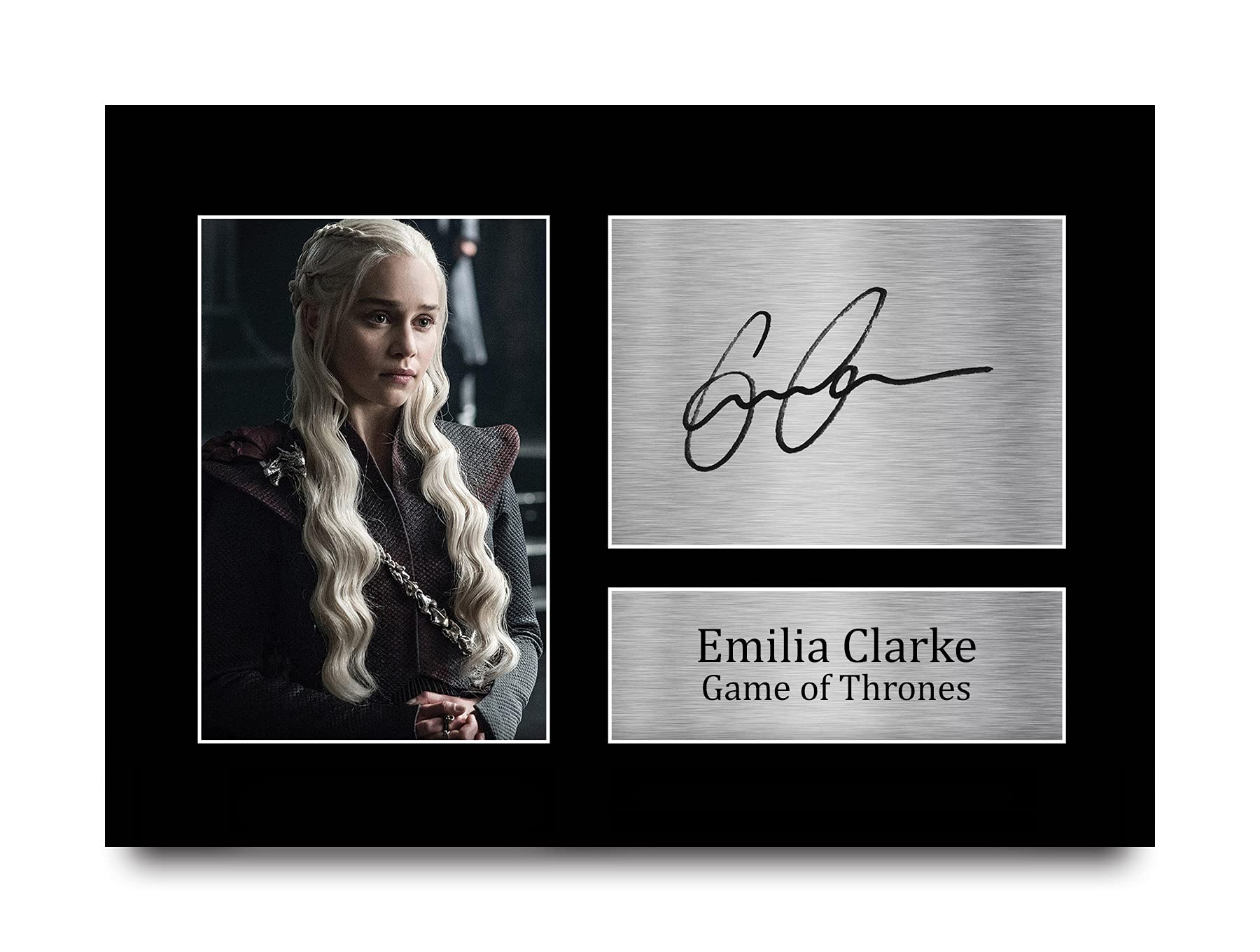 HWC Trading Emilia Clarke Gift A4 Printed Autograph Daenerys Targaryen Game of Thrones Gifts Print Photo Picture Display