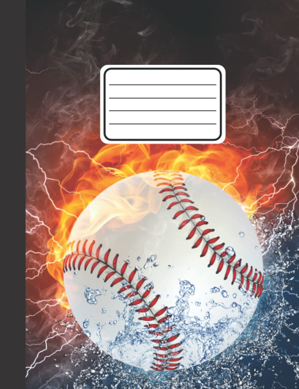 Composition Pocket book Vast Dominated Baseball Sports activities Boys Women Children Youngsters Colourful Comp Guide: Vast Dominated Lined Paper 110 pages (55 sheets) 9-3/4 x 7-1/2 inches
