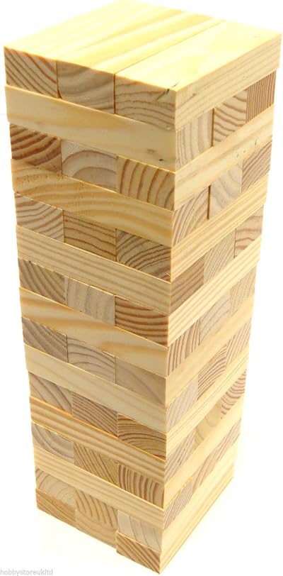Ty Toys My Traditional Games Tumbling Tower 48 Wooden Pieces by Holland Plastics