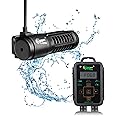 hygger Aquarium Wave Maker 1321 GPH 12W, Adjustable Cross Flow Pump with LED Display Controller, Magnetic DC 24V Aquarium Powerhead for Freshwater and Marine Reef Aquariums Up to 60 Gallon