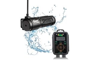 hygger Aquarium Wave Maker 1321 GPH 12W, Adjustable Cross Flow Pump with LED Display Controller, Magnetic DC 24V Aquarium Powerhead for Freshwater and Marine Reef Aquariums Up to 60 Gallon