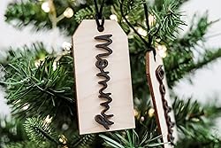 Personalized Stocking Tag, Customized Wooden Name