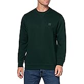 BOSS mens Patch Logo French Terry Pullover Cotton Sweatshirt
