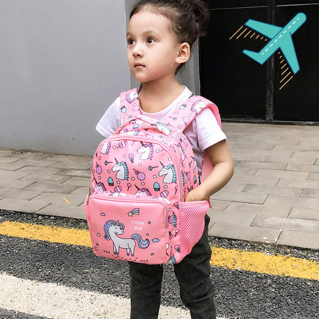 Zainetti per bambini Unicorno Zaini per Bambini Zaino per scuola materna  Bambino piccolo Stampa del fumetto Zaino con tasche Rosa urban-earth.co.uk
