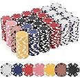 LUOBAO Poker Chips,Poker Chips Set for Card Board Game,11.5 Gram,for Texas Hold'em, Blackjack,Card Club or Late Night Poker Games