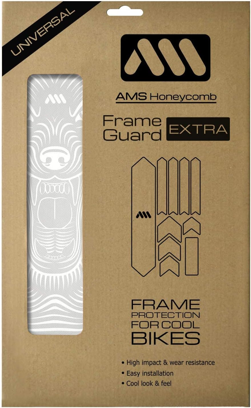 All Mountain Style AMS High Impact Frame Guard Extra Semi-transparent – Protects your bike from scratches and dings