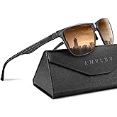 ANYLUV Mens Sunglasses Polarized Upgraded Carbon Fiber Temple Sun Glasses Fashion Driving with UV Protection