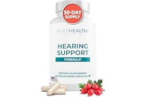 PUREHEALTH RESEARCH Hearing Support Formula - Tinnitus Supplement with Flavonoids & Hearing Vitamins to Help Silence The Noise, Safely and Naturally - Ear Tinnitus Relief for Ringing Ears, 1 Bottle