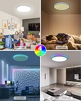 Peasur 30CM LED Ceiling Light 24W RGB Backlight Remote 3000-6500K Flush Round view 2