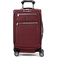 Travelpro Platinum Elite Softside Expandable Carry on Luggage, 8 Wheel Spinner Suitcase, USB Port, Suiter, Men and Women, Bordeaux Red, Carry On 21-Inch