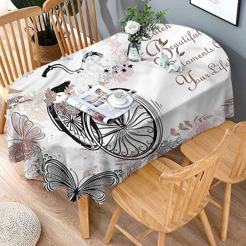 shirlyhome Table Cloth Oval Spring Premium Tablecloth Soft Color