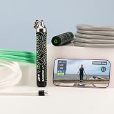 Crossrope AMP Smart Jump Rope Set with Interchangeable Weighted Ropes | Bluetooth-connected handles with 1/4, 1/2 &amp; 1 lb ropes for app-guided cardio, HIIT, and strength workouts. Membership Req.