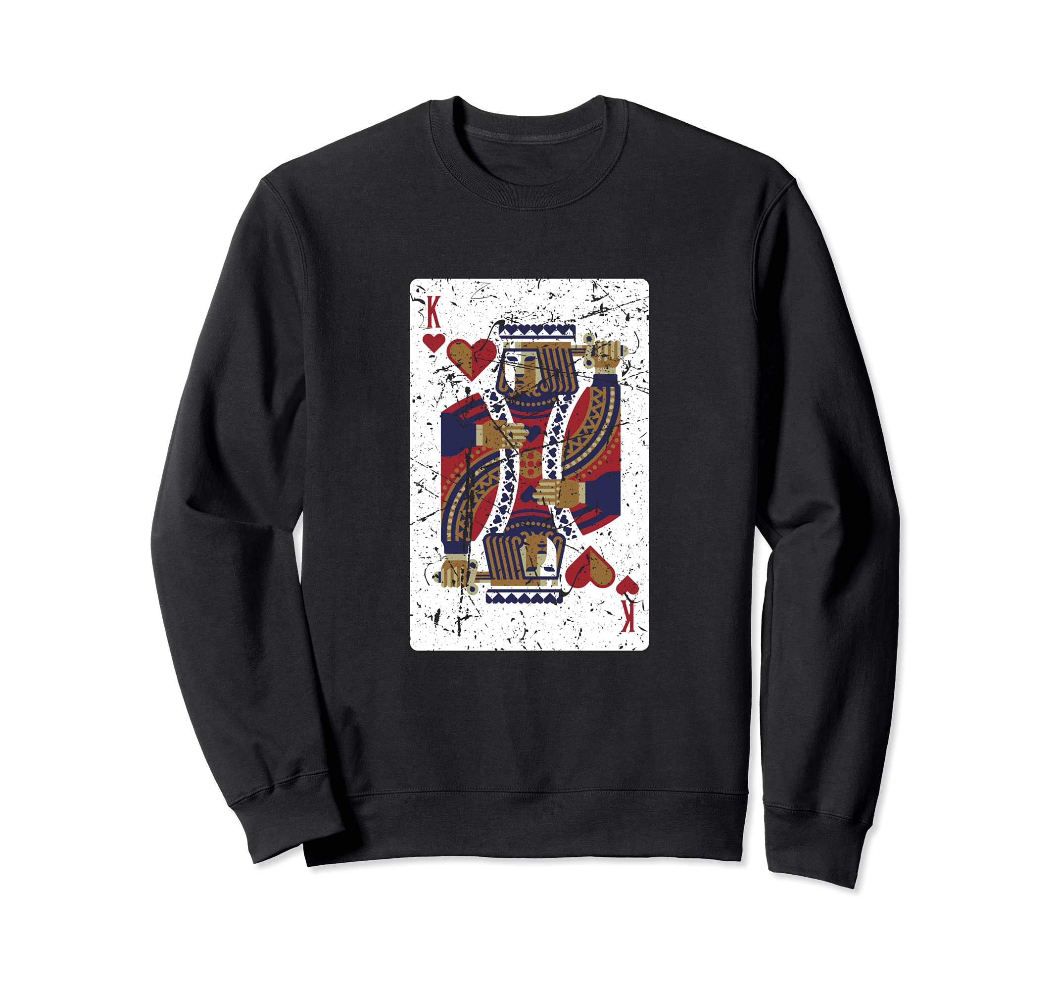 Funny King Of Hearts Card Design Poker Player Sweatshirt