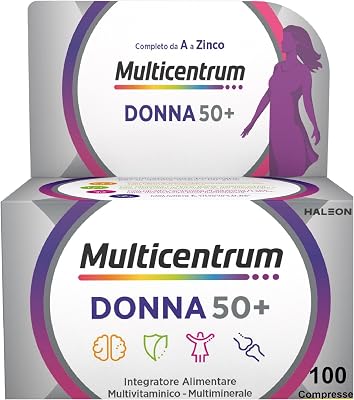 Donna 50+ Integratore Multivitaminico Completo, 100 Compresse