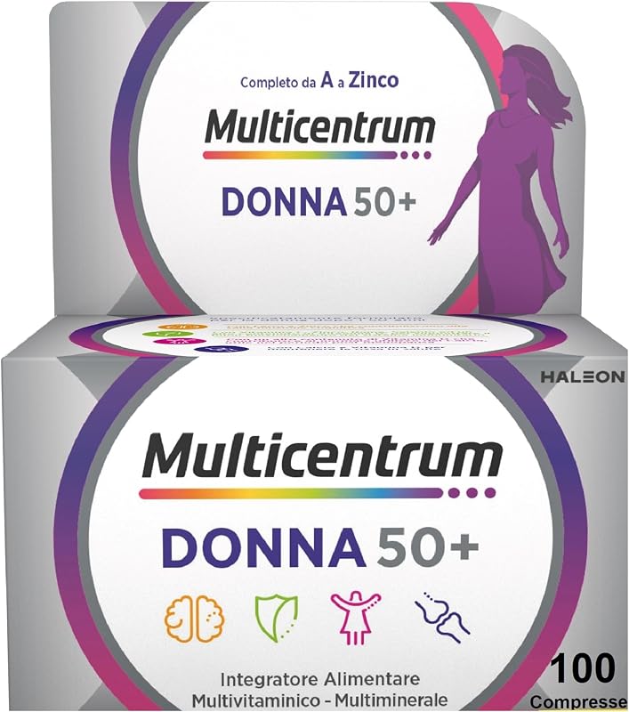 Donna 50+ Integratore Multivitaminico Completo, 100 Compresse