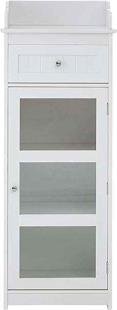 Premier Housewares Portland Armario, Madera, White, H119 x W45 x D33cm