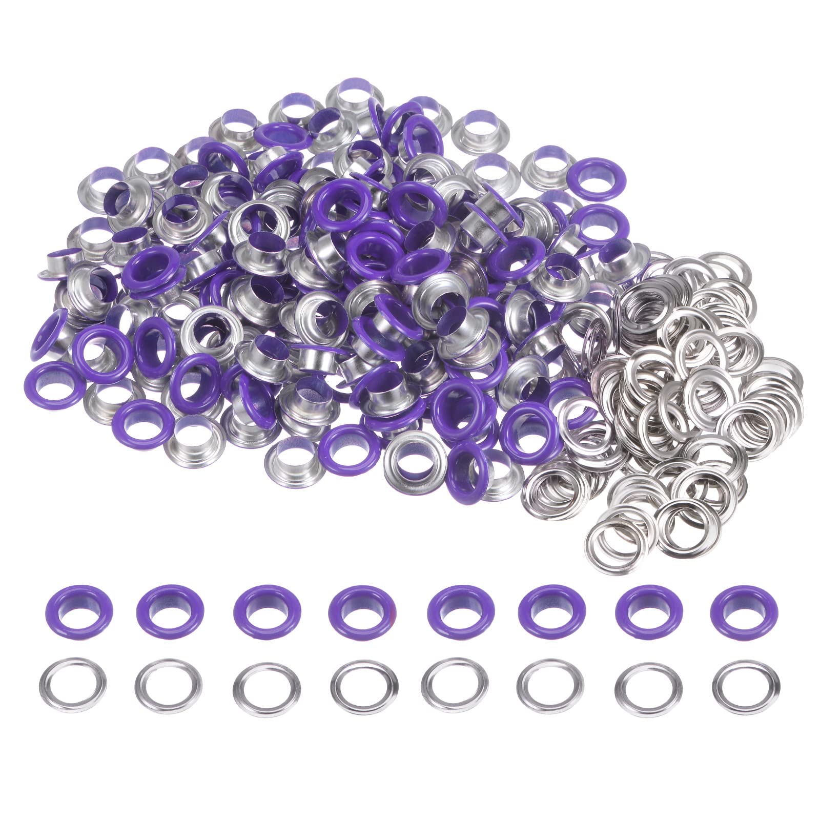 HARFINGTON 200 Set Color Round Grommets 8mm