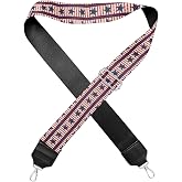 Poetesant Halloween Handbag Strap Canvas Purse Strap Colorful Bat Black Shoulder Strap Multicolor Bats Replacement Strap