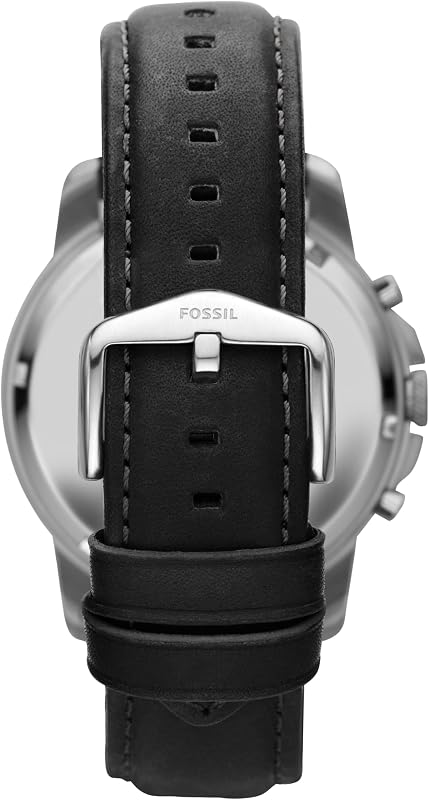Montre pour Homme Grant, Mouvement chronographe à Quartz, boîtier en Acier Inoxydable de 44 mm avec Bracelet en Cuir véritable, FS4812