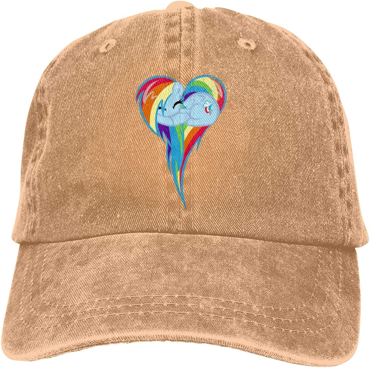 Heart of Rainbow Dash Unisex Classic Vintage Washed Denim Hat Adjustable Dad Baseball Cap