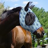 Harrison Howard Ultra Lightweight Full Visibility Fly Mask Nature Aztec view 2