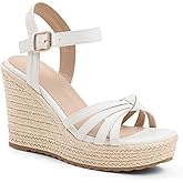 mikarka Sandals for Women 2026: Comfortable Wedge Platform Sandals Women - Braided Espadrilles for Women Ankle Strap Open Toe Wedges Heels Beach Sandals Summer Shoes