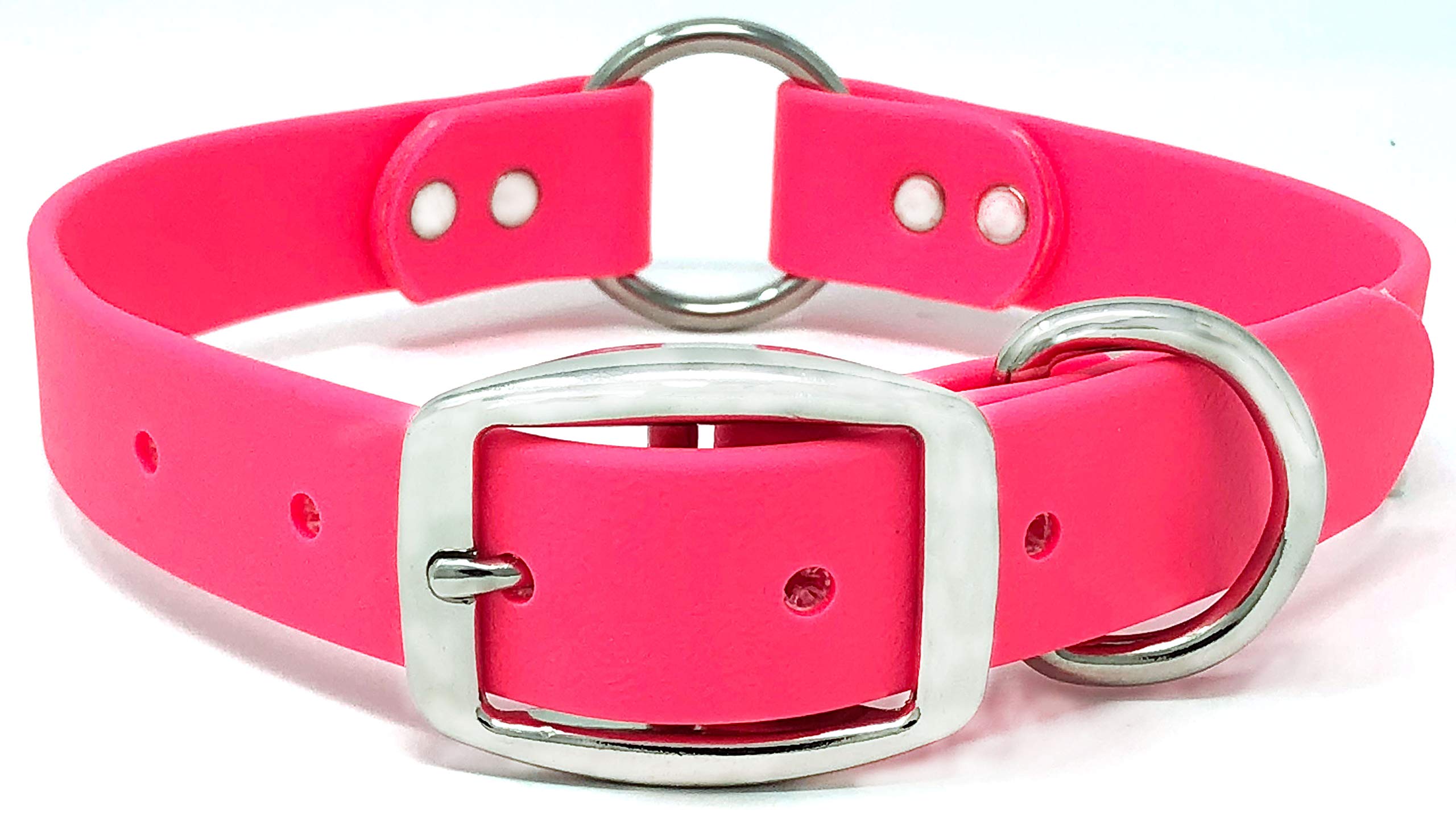 Waterproof Dog Collar with Heavy Duty Center Ring for Small, Medium