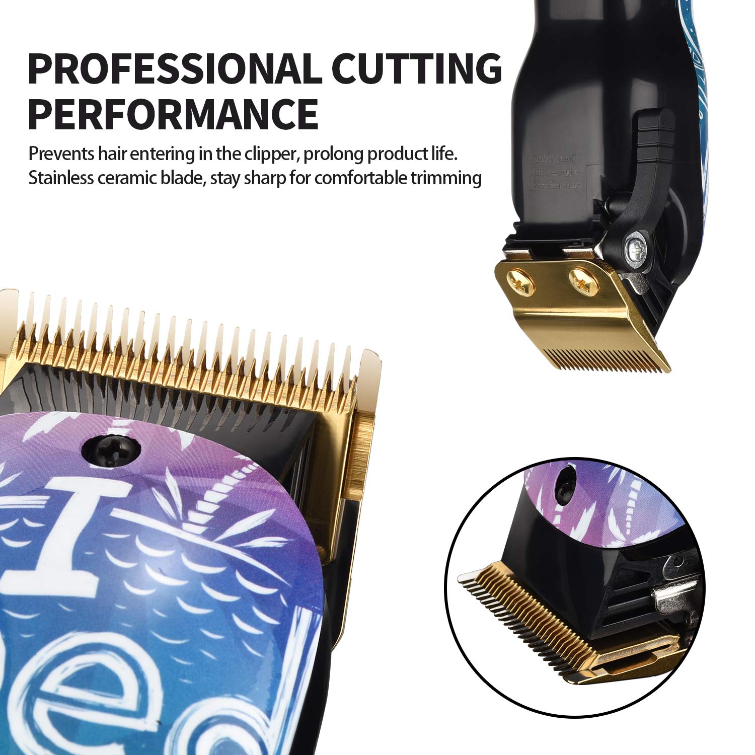 Professinal Cordless Rechargeable Hair Clippers for Men Built-in 2000mAh Lithium Ion Professional Barber Supplies Hair Trimmer Hair Cutting Machine (personal trimmer)