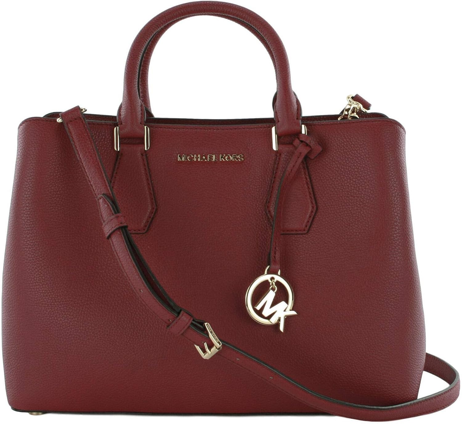 Michael Kors Camille Top Handle Messenger Bag Pebbled Leather Medium