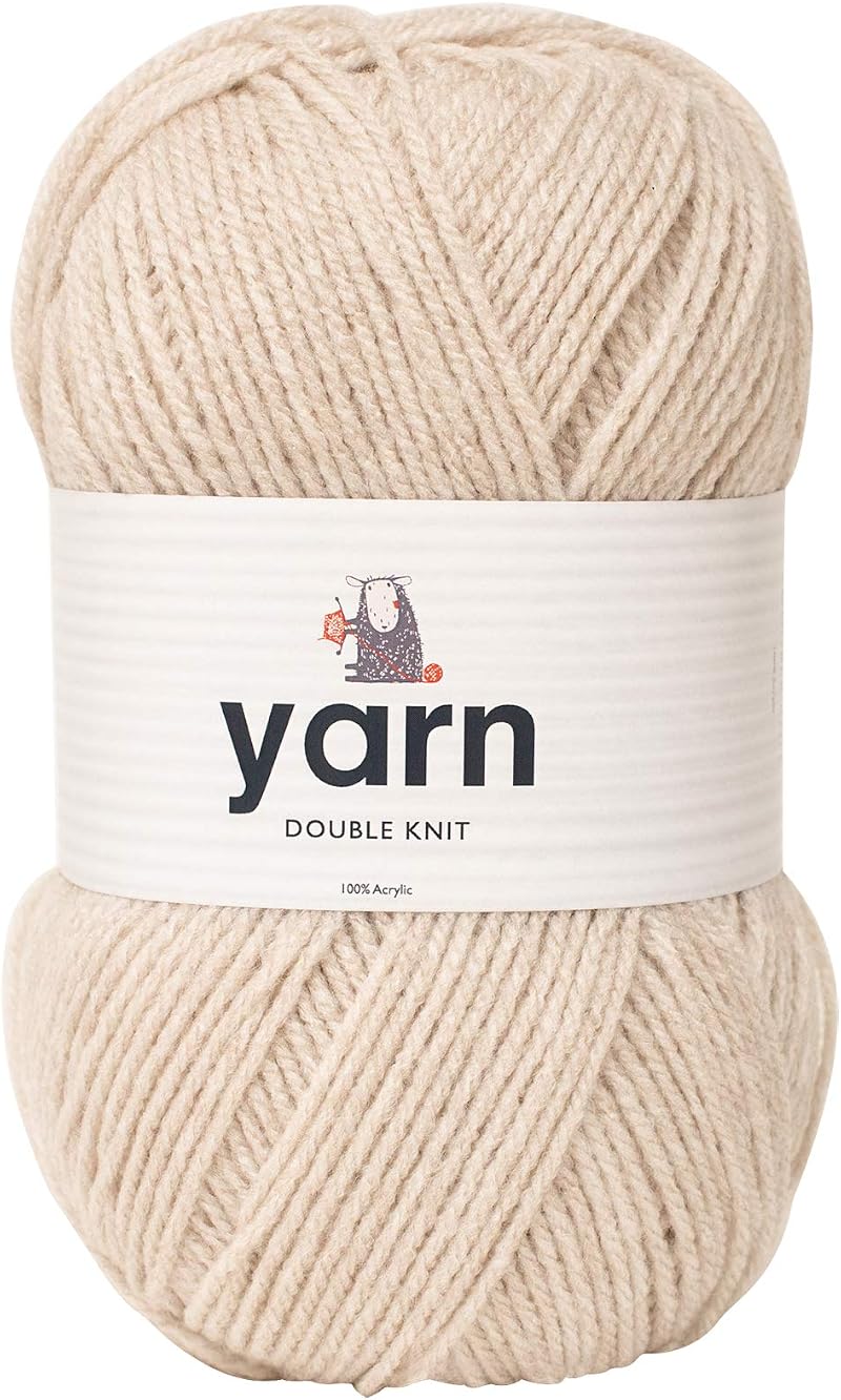 Korbond DK Beige Yarn 100g Acrylic Wool 290m Double Knit Knit Crochet