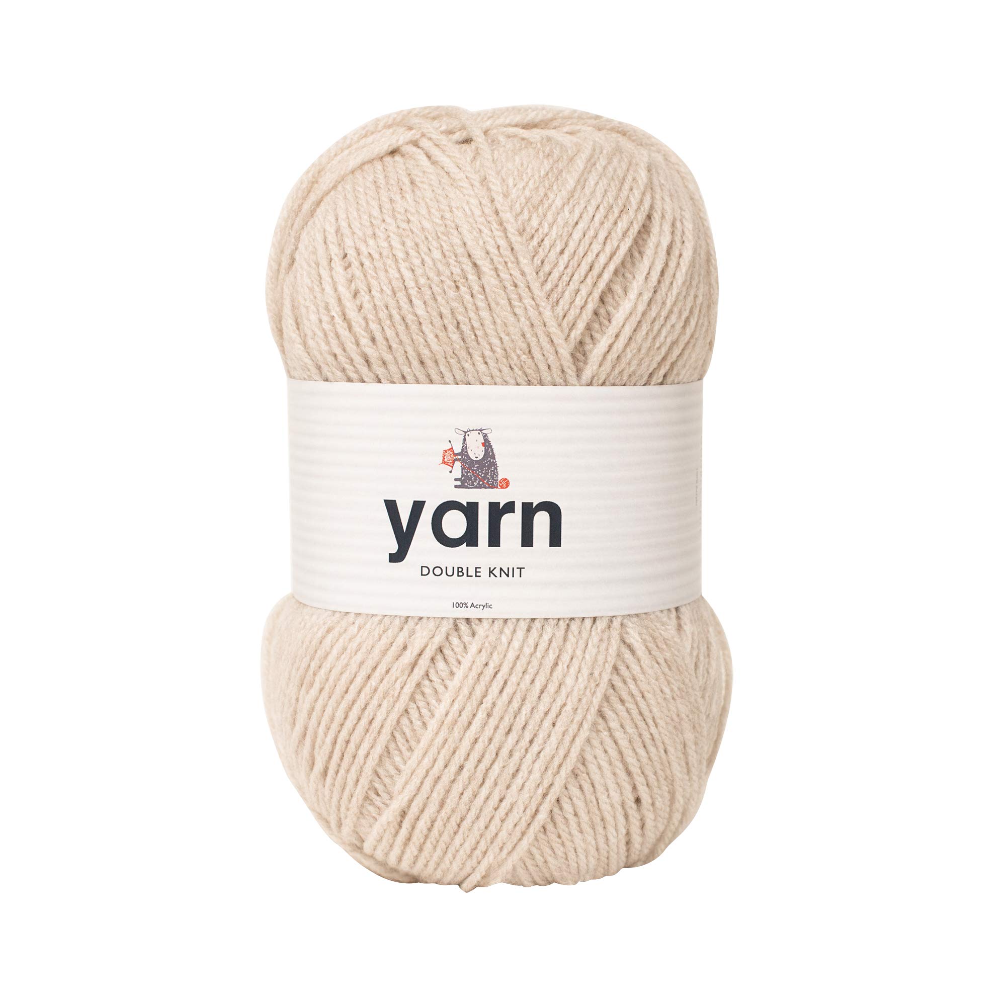 Korbond DK Beige Yarn - 100g Acrylic Wool - Lightweight, Hypoallergenic & Durable Double Knit Crochet Yarn Knitting Wool (290m Total)