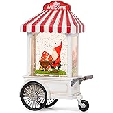 Christmas Snow Globe, Lighted Gnome Decorations for Home, Musical Snow Globe Christmas Lantern for Holiday Decorations Thanksgiving Decor