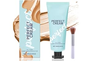 GUEGALLS Supreme Creme All-Over Complexion Perfector - Supreme Crème with Brush All-in-One Moisturizer - Concealer & Coverage Lightweight & Waterproof - Waterproof Weat-Proof Concealer for Legs (1PCS, 2.82 OZ)