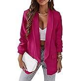 KIRUNDO Blazers for Women Oversized Business Casual 2026 Spring Fall Fashion Long Sleeve Open Front Work Office Suit Jackets