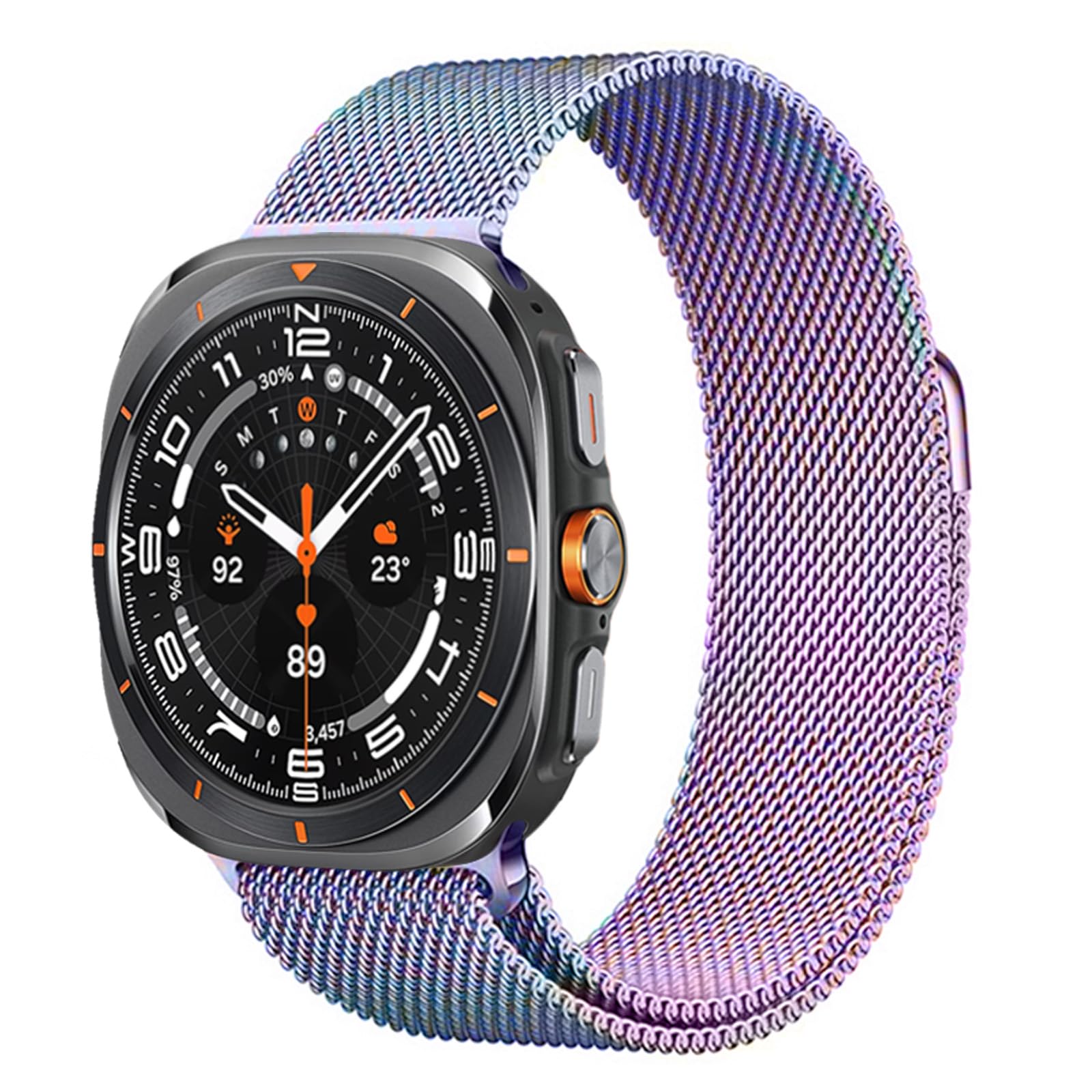 Photo 1 of SOLOLUP for Galaxy Watch Ultra Bands 47mm (2025/2024),Magnetic Metal Wristband Stainless Steel Mesh Milanesse Loop Replacement Strap Compatible with Samsung Galaxy Watch Ultra 2/Ultra for Men Women