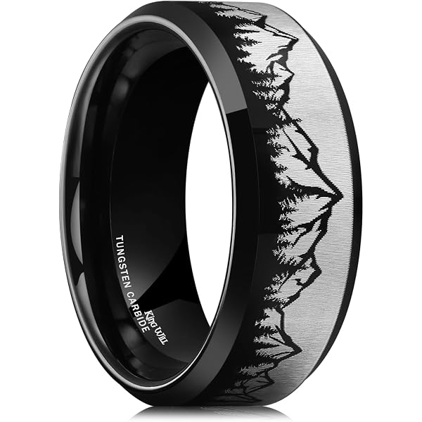 YAZILIND Titanium Steel Islamic Word Band Ring - Black Muslim Ring For Men & Women, Size 10, Unisex Design - View #7
