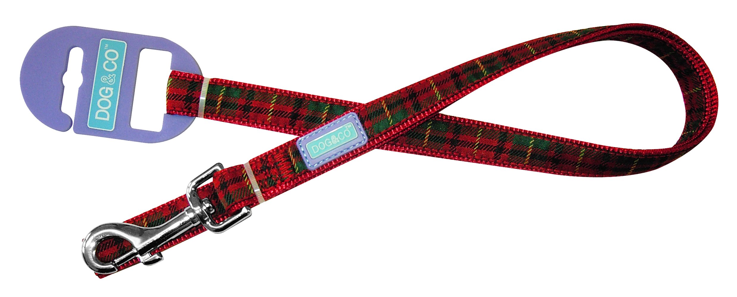 Dog & Co Tartan Lead, 48-inch, Red