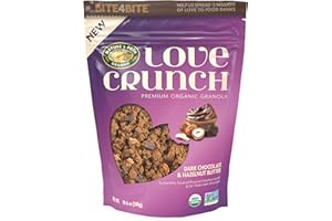 Love Crunch Organic Dark Chocolate & Hazelnut Butter Granola, 10.6 oz (Pack of 1), Non-GMO, Fair Trade, by Nature's Path