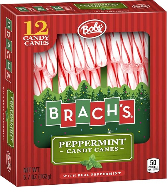 Amazon Com Brach S Red And White Peppermint Candy Canes 12 Ct