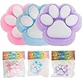 3pcs 3.15in Big Squishy,Cat Paw Squishy Toys,Cute Kawaii fufu Squishies,Sticky Squeeze Fur Ball,Jelly Kitty Funny Fidget Toys Novelty Things Suitable for Adults Kids
