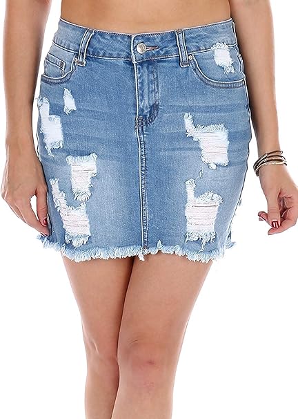 amazon blue jean skirts