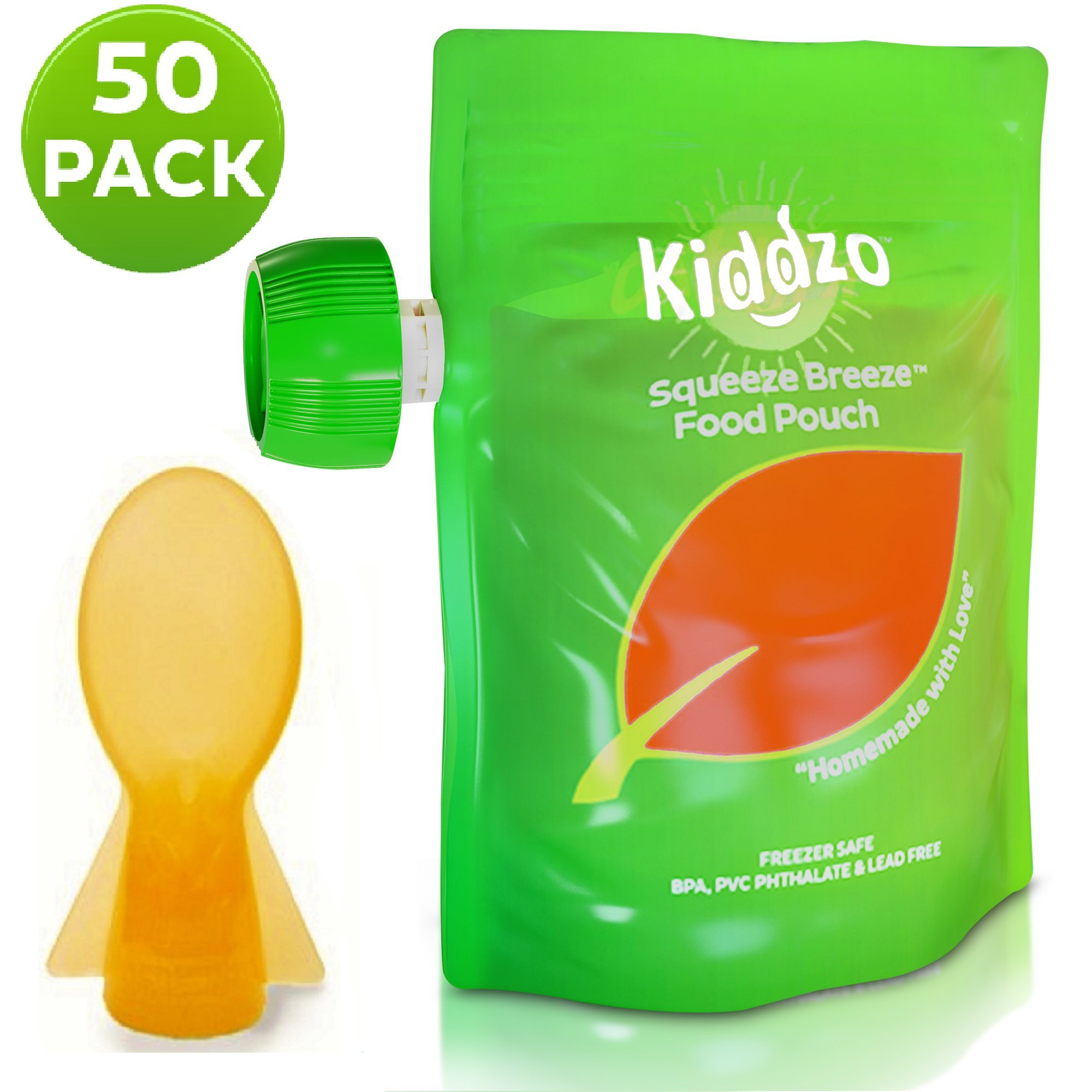 BooginHead Squeez'Ems Reusable Food Pouches (2 Pouches) Baby Food Storage