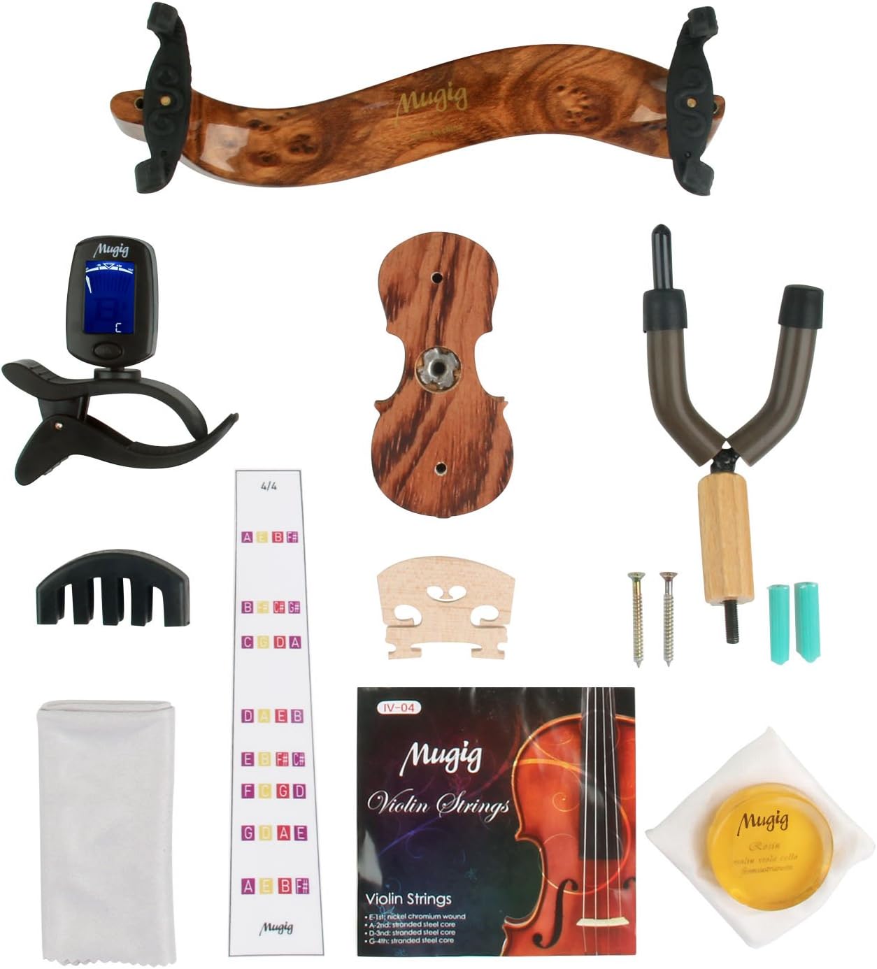 Mugig Violin Accessories Kit,Special Violin Care Kit for All Size of