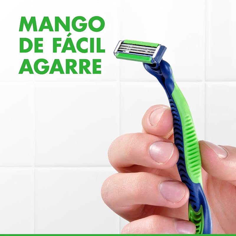 Sensor3 Sensitive Maquinillas De Afeitar Desechables Para Hombre Con Banda Lubricante Con Un Toque De Aloe Vera, 5 unidades — foto 7 de 7