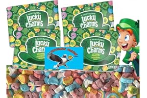 Lucky Charms Just Magical Marshmallows St Patrick's Day 2024 Limited Edition 16 Ounces Total - Includes Bonus PITCHING PIGEON Brand Magnet