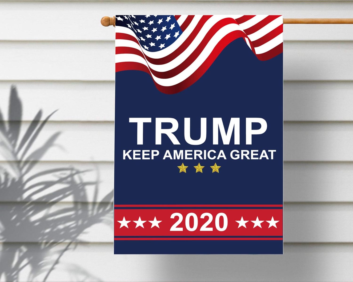 Homissor Donald Trump 2020 Garden Flags- Keep America Great Again Double Sided Yard Flag Banner Lawn Outdoor Decoration Election Day 12.5x18 Inch : Garden & Outdoor
