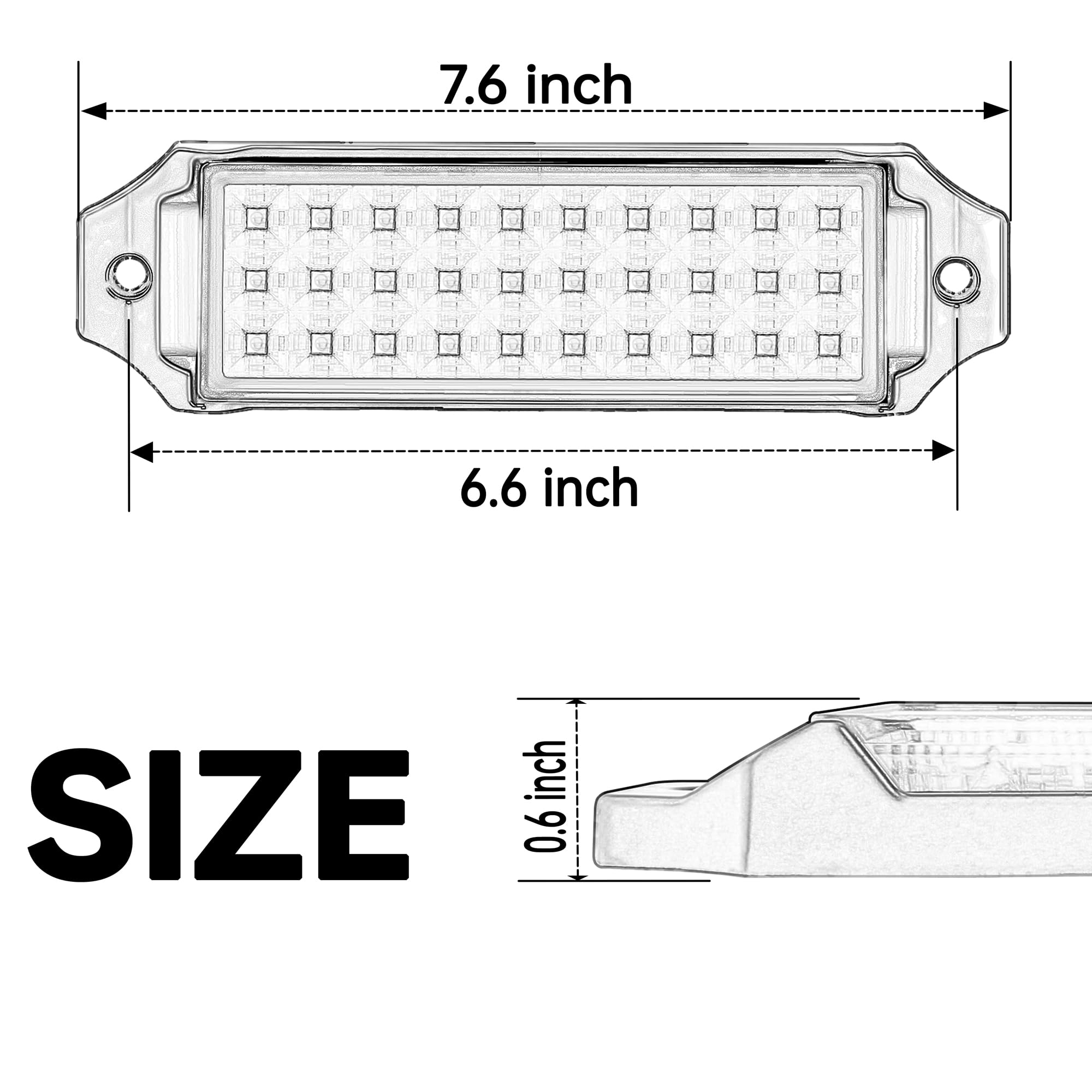 HOZILIFE Flush Mount LED Pod Lights, 2PCS 40W