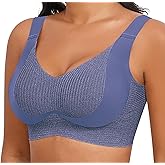 Xcutting Womens Seamless Wireless Supportive Bras Push Up Comfort Soft No Underwire Full Coverage T-Shirt Bra Plus Size